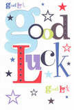 There's a rush of warmth and possibility in this beautifully crafted good luck card from Holloway, where the phrase 'Good Luck' beams in joyful harmony across a cascade of blues, reds, purples, and moss greens. The letters swirl together like stories told in lively local cafés, each hue carefully chosen to lift the spirits and inspire confidence. Playful stars-navy, lilac, sunny lime-dot the snowy white background, conjuring dreams as wide as the sky over Whitehall Park. The card's surface is cool and smooth but substantial, reminiscent of the care poured into every bouquet leaving our Holloway Florist shop. Whether given for a new start in Islington, an exam's hopeful outcome, or a friend's brave move across London, this card embodies optimism and the steadfast support of North London's community. The vibrant composition, gently bustling with color and good cheer, turns a simple gesture into something lasting-a spark of belief to light the path ahead in Holloway and beyond.
